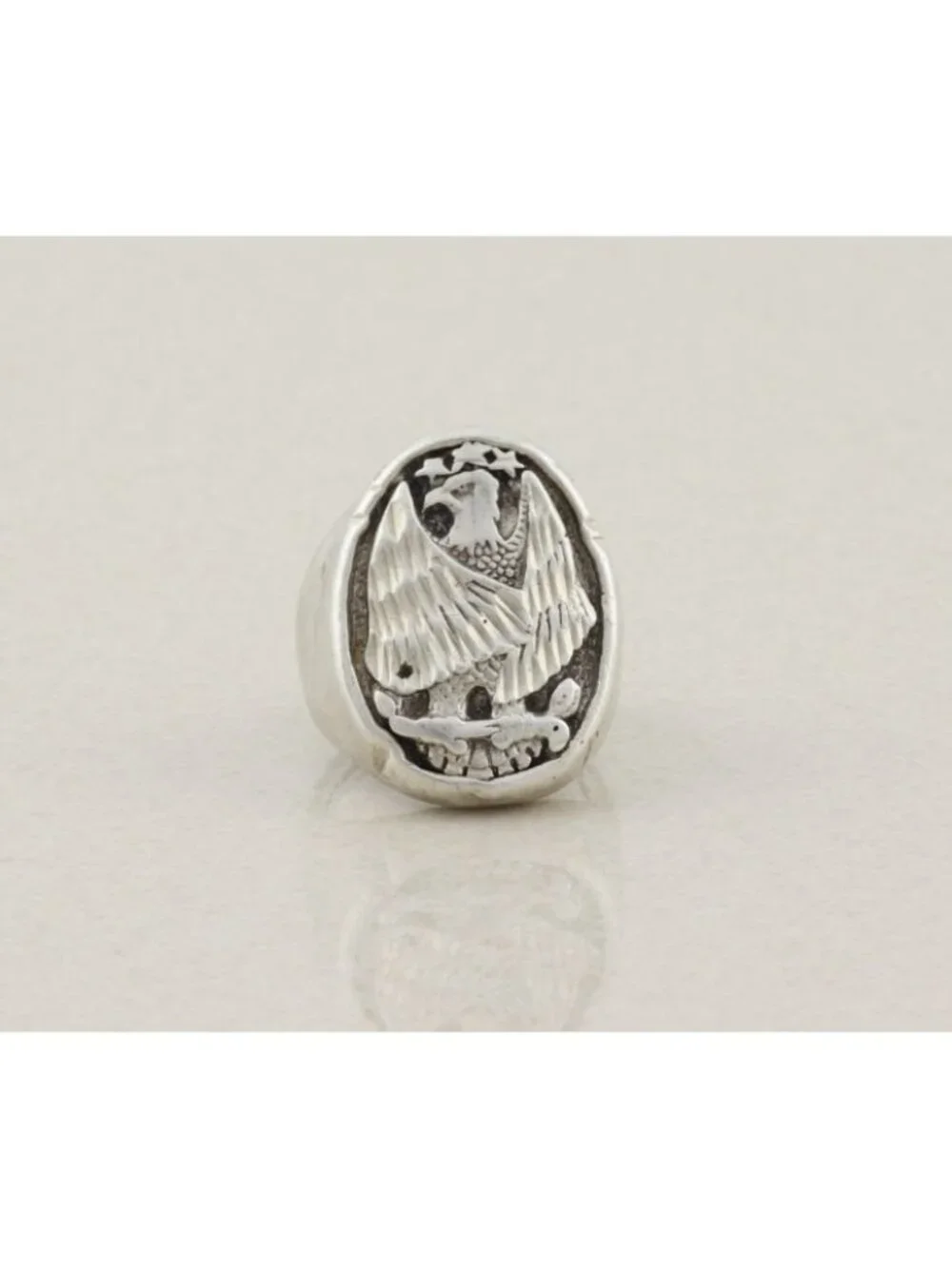 Men's Sterling Silver Eagle Ring Size 8 1/4 or Pinky Ring